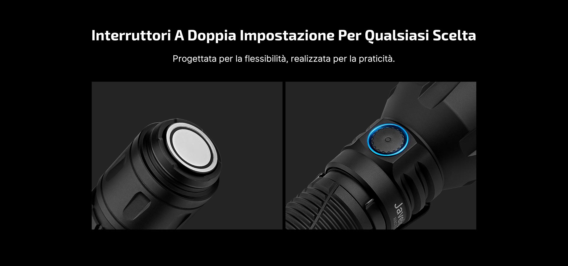 Interruttori a doppia impostazione per qualsiasi scelta: Progettata per la flessibilità, realizzata per la praticità.